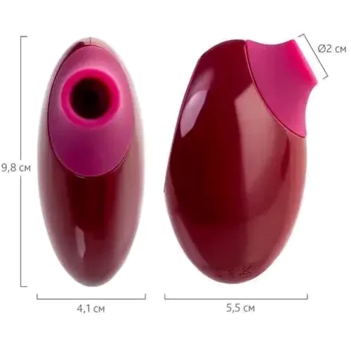 Вакуумный клиторальный стимулятор A-Toys Myrty, burgundy