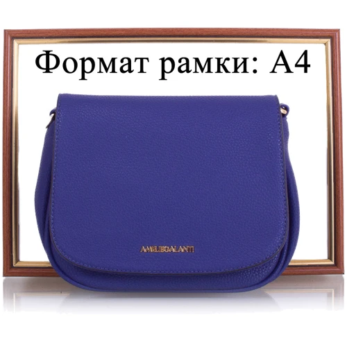 Женская сумка почтальонка Amelie Galanti синяя (A991302-blue): Фактура Матовая, Зернистая
