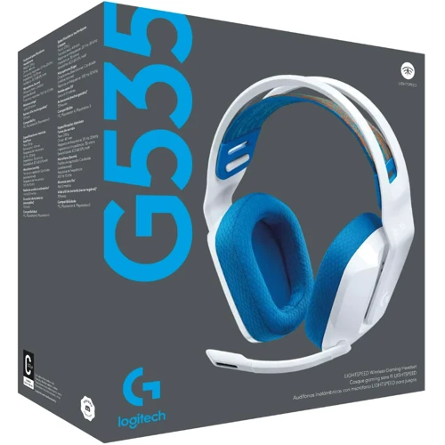 Наушники Logitech G535 Lightspeed Wireless Gaming Headset White(981-001029): Тип крепления оголовные