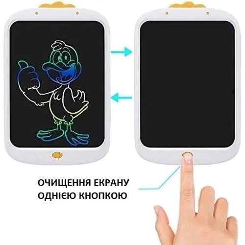 Детский LCD планшет для рисования Beiens Утенок 10” Multicolor белый (К1001white)