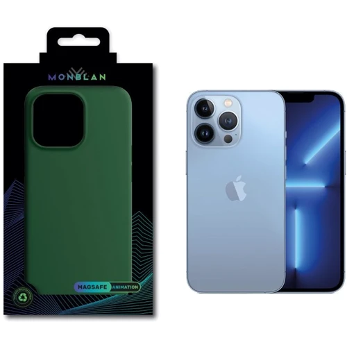 Чехол для iPhone Monblan Silicone Case with Animation & MagSafe Clover for iPhone 13 Pro