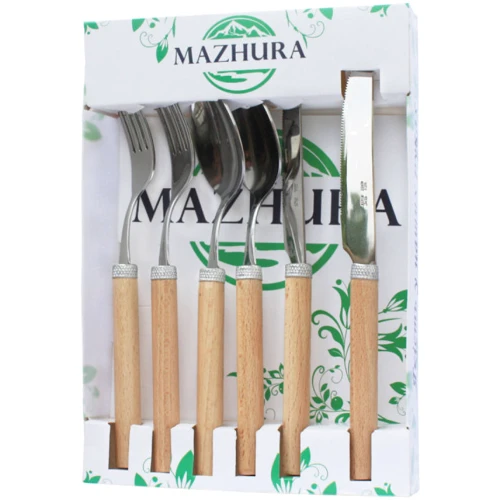 Набор столовых приборов Mazhura Beech Wood 6 предметов MZ-505668