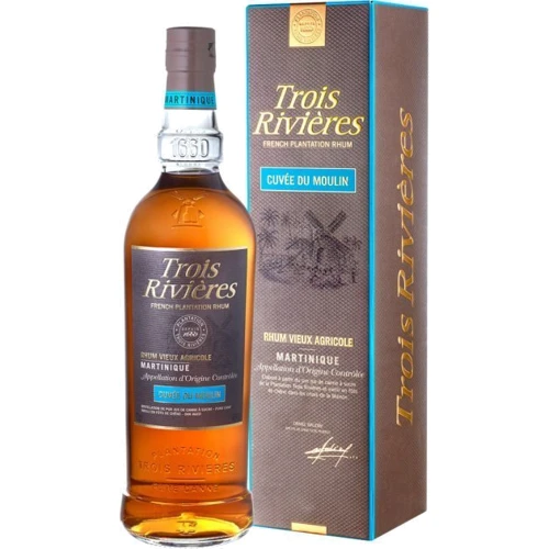 Ром агриколь Trois Rivieres Cuvee Du Moulin А.О.С., 0.7л 40%, в подарочной упаковке (DDSAU1K140)