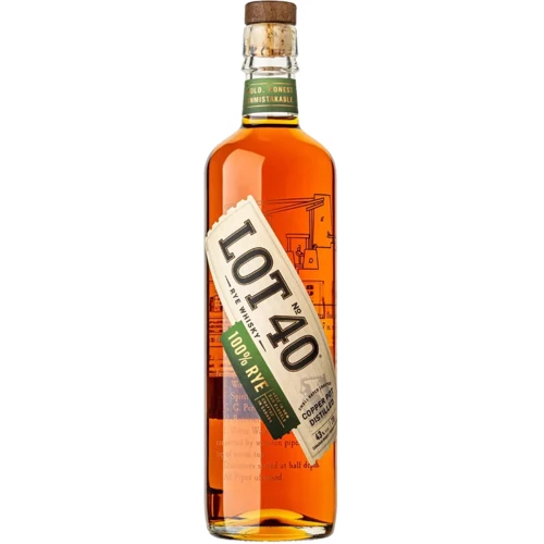 Виски LOT NO. 40 100% Rye Copper Pot Distilled 43 % 0.7 л (STA0048415520577)