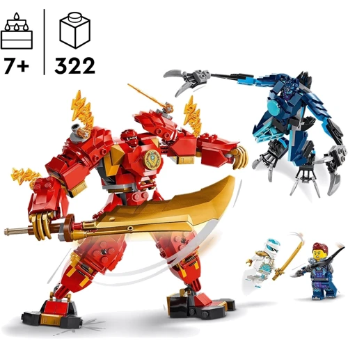Конструктор LEGO NINJAGO Kai's Elemental Fire Mech Пожарный механизм Кая (71808): Количество деталей, шт. 322