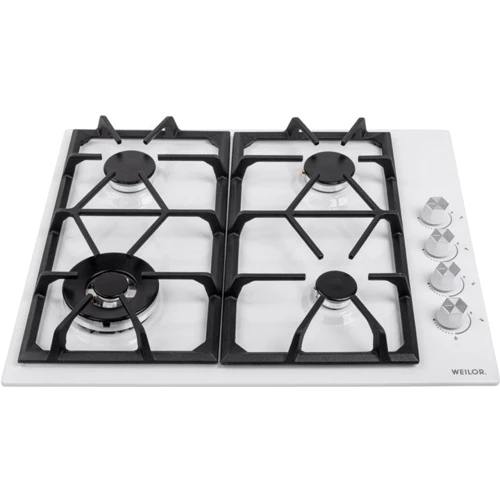 Варильна поверхня газова Weilor GM W 634 WH: Кількість конфорок 4