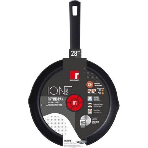 Сковорода Bergner Ion plus BG-35905-BK 28 см (00000025173): Антипригарное покрытие ILAG ESSENTIAL