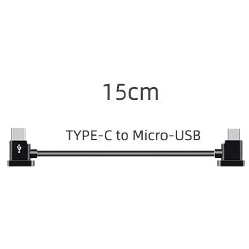 Кабель Sunnylife 15 см для DJI Mini 2, Mavic Air 2/2S, Mavic 3, Pocket 2,OSMO Pocket (USB Type-C - Micro-USB)