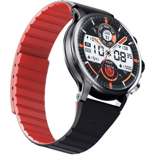 Смарт-годинник iMiki Holo Ultra Black Magnetic Strap: Фітнес-функції Подсчет калорий, Пульсоксиметр, Шагомер, Пульсометр