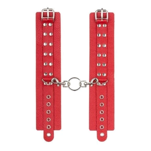 Наручники Leather Rastraints Hand Cuffs, Red