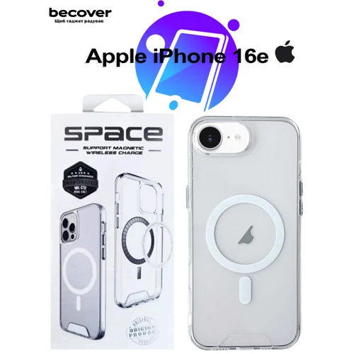 Чохол для iPhone BeCover Space Case with MagSafe Transparancy для iPhone 16e (713884)
