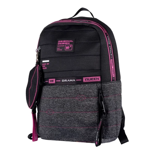 Рюкзак YES T-122 Urban disign style Pink, серый/черный (558752): Пол ребенка Для девочек