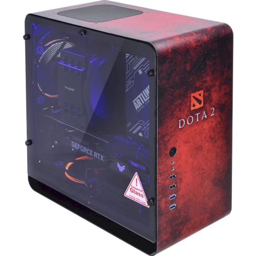 Корпус QUBE Eagle Queen Of Pain Printed (QBX3M_WBNU3PD2R): Матеріал передній панелі алюміній