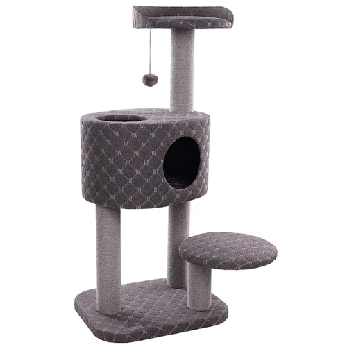 Когтеточка Flamingo Scratching Tree Spencer с домиком игровой комплекс для котов (59153)