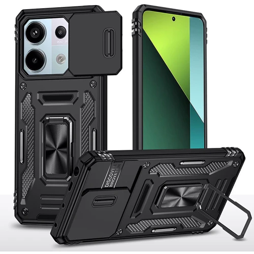 Чохол для телефона Mobile Case Camshield Army Ring Black для Xiaomi Poco X6 / Note 13 Pro 5G