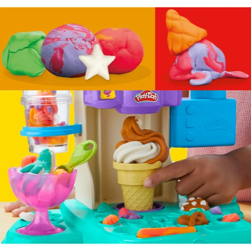 Набор для творчества HASBRO PLAY-DOH с пластилином Радужный вихрь мороженого (G0028)