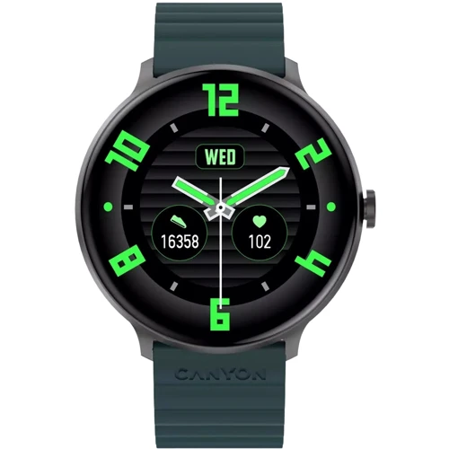 Смарт-часы Canyon Jacky SW-69 Green Orange: Дисплей 1.3" LTPS (360x360)