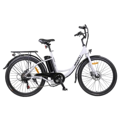Електровелосипед міський Myatu C0126 (250 Вт, 10 А/год, 36 В), колеса 26", білий