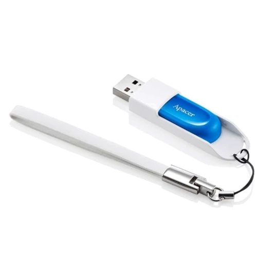 USB-флешка Apacer AH23A 64GB USB 2.0 White (AP64GAH23AW-1): Дополнительно ушко для крепления к брелку