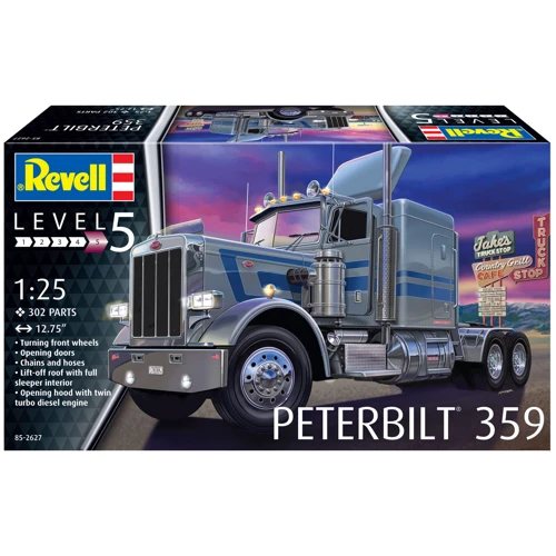 Сборная модель-копия Revell Грузовой тягач Peterbilt 359 уровень 5 масштаб 1:25 (RVL-12627): Производитель Revell