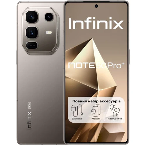 Смартфон Infinix Note 50 Pro+ 12/256Gb Titanium Grey (UA UCRF)