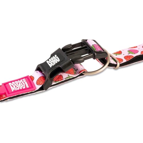 Нашийник Max & Molly Urban Pets Smart ID Collar - Strawberry Dream/M з принтом Полунична мрія (4894512051645): Колір рисунок