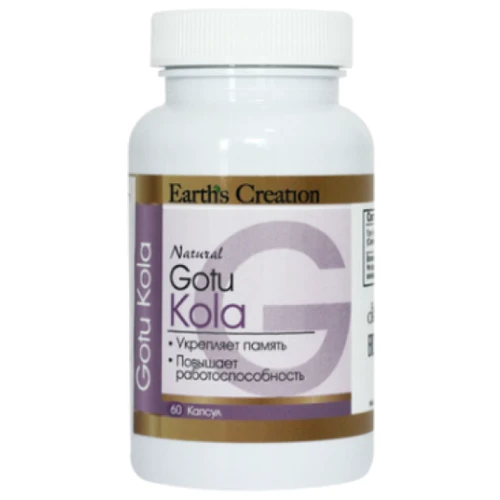 Earth's Creation Gotu Kola Готу кола 500 мг 60 капс