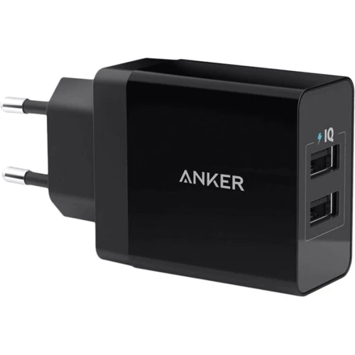 Зарядний пристрій ANKER USB Wall Charger PowerPort2 2xUSB 24W/4.8A V3 Black (A2021L11)
