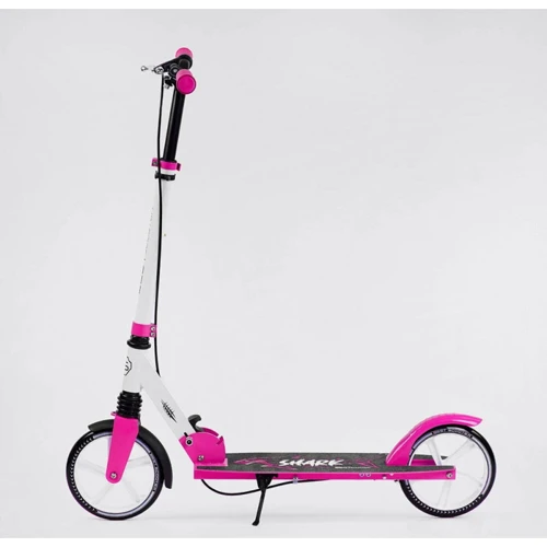 Дитячий двоколісний самокат з ручним гальмом Best Scooter Shark Рожевий (42011): Максимальне допустиме навантаження, кг 70