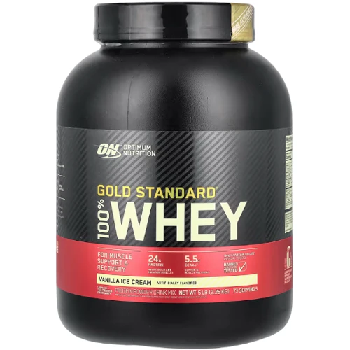 Протеин Optimum Nutrition Gold Standart 100% Whey 2270 g / 73 servings / Vanila ice Cream