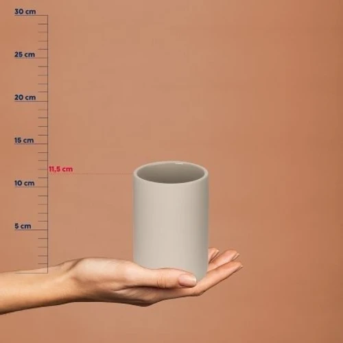 Склянка для зубних щіток KELA Sana бежева 11.5х8 см (23950)