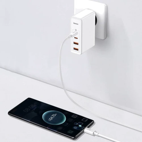 Зарядное устройство Baseus Wall Charger GaN2 2xUSB-C+2хUSB 100W White with USB-C Cable (CCGAN2P-L02): Тип сетевое