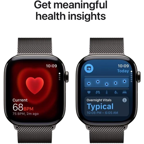 Apple Watch Series 11 GPS + Cellular 46mm Slate Titanium Case with Slate Milanese Loop - M/L (MFD44)