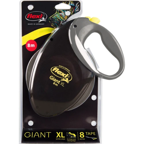 Поводок-рулетка Flexi Giant Neon XL до 75 кг 8 м черный (4000498030004): Тип шнура Лента
