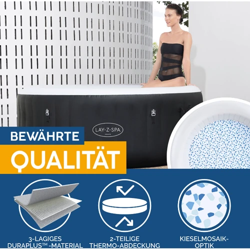 Бассейн-джакузи Bestway 180-66 см (60001) (с нагревателем 220В, подача воздуха) фото 3