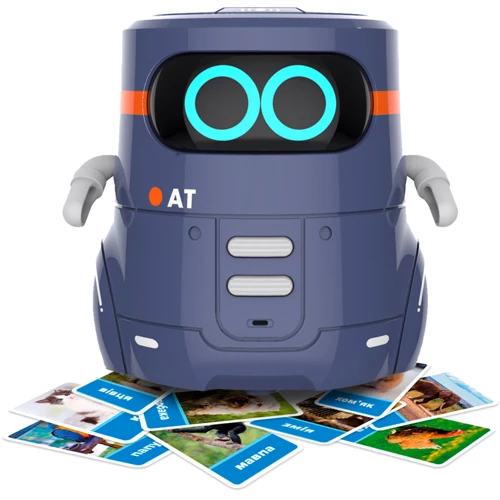 Умный робот с сенсорным управлением и обучающими карточками - AT-ROBOT 2 (темно-фиолетовый, озвуч.укр) (AT002-02-UKR): Рекомендуемый возраст от 3 лет