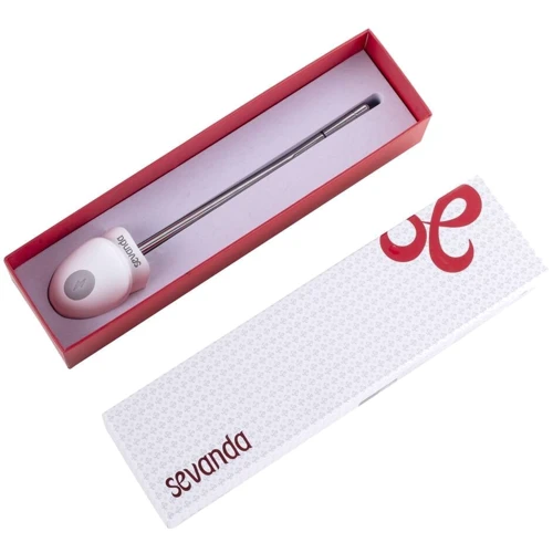 Уретральный зонд LOCKINK Sevanda Vibrating & E-stim Metal Urethral Sounding - White