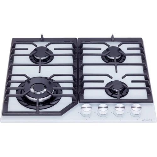 Варочная поверхность газовая WEILOR GG W624 WH: Расположение панели спереди
