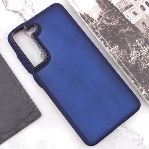 Аксесуар для смартфона Epik TPU+PC Lyon Frosted Case Navy Blue для Samsung G990 Galaxy S21 FE: Матеріал TPU (термополиуретан) и поликарбонат