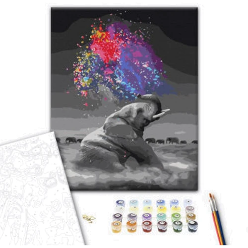 Картина по номерам Brushme Слон с яркими красками 40x50 см (BS36046): Производитель Brushme