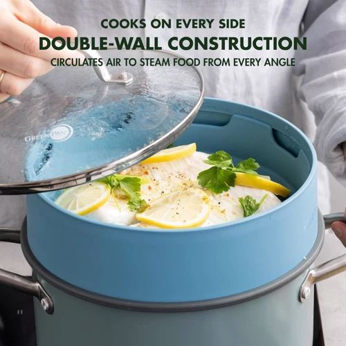 Вставка-пароварка GreenPan Steam 24 см блакитний (CC006630-001)