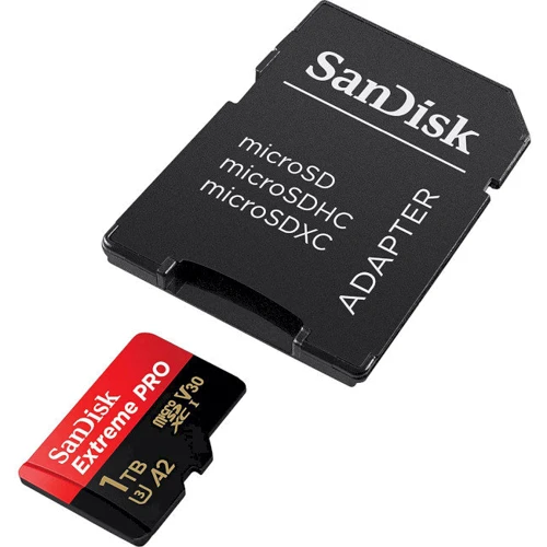 Карта памяти SanDisk 1TB microSDXC class 10 A2 V30 UHS-I U3 Extreme PRO (SDSQXCZ-1T00-GN6MA): Объем 1 ТБ