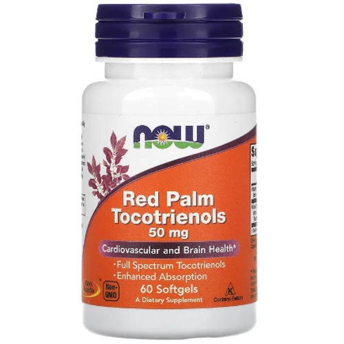 Now Foods Red Palm Tocotrienols 50 mg Красное пальмовое масло 60 капсул