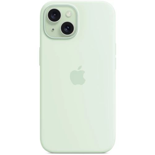 Чохол для iPhone Apple Silicone Case з MagSafe Soft Mint (MWNC3) для iPhone 15: Тип чохла накладка на заднюю часть