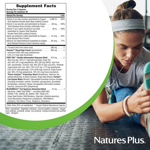 Natures Plus AgeLoss Thyroid Support 60 caps Комплекс для підтримки щитовидної залози: Форма випуску капсули