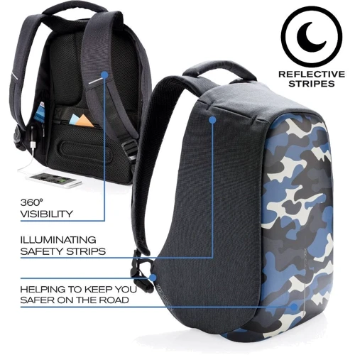 XD Design Bobby Anti-Theft Backpack Camouflage Blue (P705.655) for MacBook 13-14" фото 16