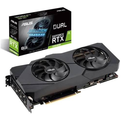Видеокарта ASUS GeForce RTX2080 SUPER 8192Mb DUAL EVO (DUAL-RTX2080S-8G-EVO-V2): Объем памяти, Гб 8