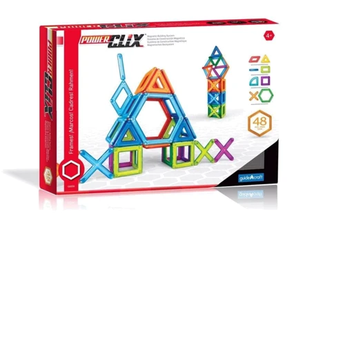 Конструктор Guidecraft PowerClix Frames, 48 деталей (G9200): Количество деталей, шт. 48