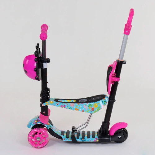 Самокат 5в1 Best Scooter (PU колеса з підсвічуванням) Абстракція Multicolor (84217): Конструкція рами цільна