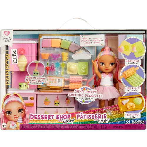 Игровой набор с куклой Rainbow High серии Littles – Кондитерская Кенди (522058)